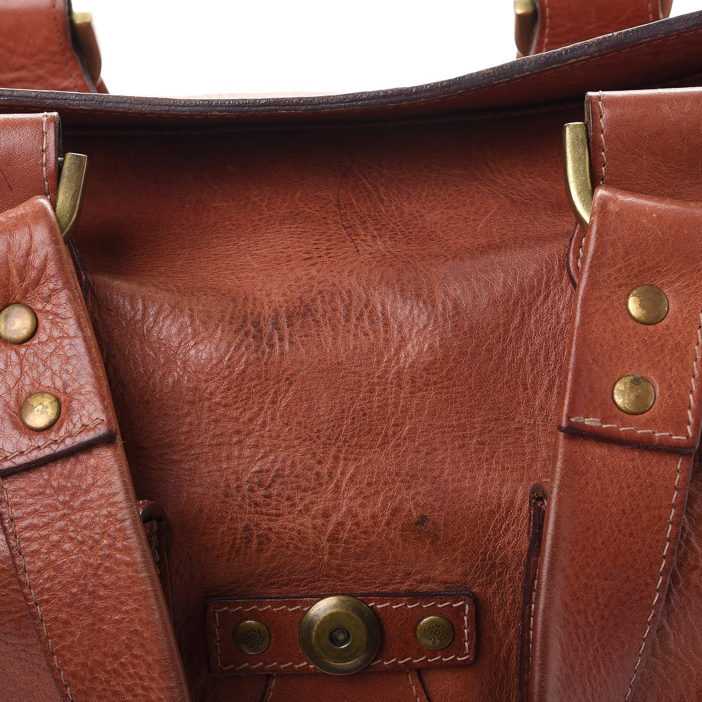 Calfskin Roxanne Satchel Rust