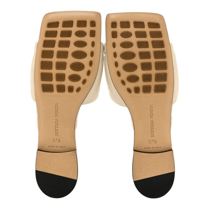 Bottega Veneta Nappa Quilted Rubber Lido Flat Sandals 37.5 Sea Salt 5 of 7