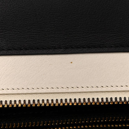 Saint Laurent Calfskin Small Cabas Rive Gauche Bag Black Red Yellow White 14 of 16