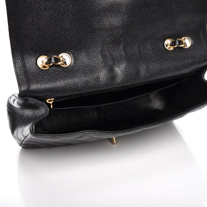 Chanel Caviar Quilted Jumbo Single Flap Black 5 of 14