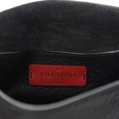 Valentino Garavani Pebbled Calfskin Mini Rockstud Crossbody Bag Black 8 of 10
