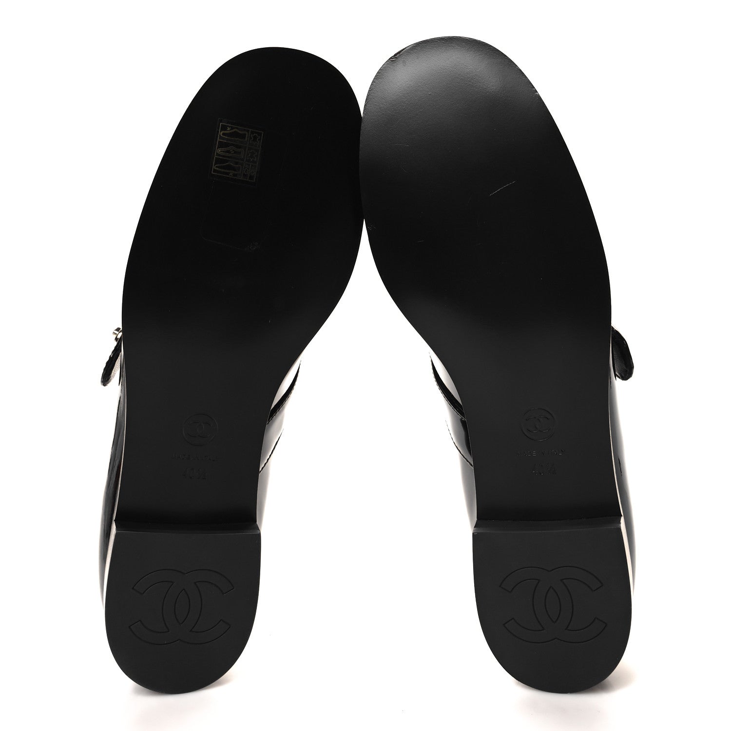Chanel Patent Calfskin Mary Janes Flats 40.5 Black 5 of 9