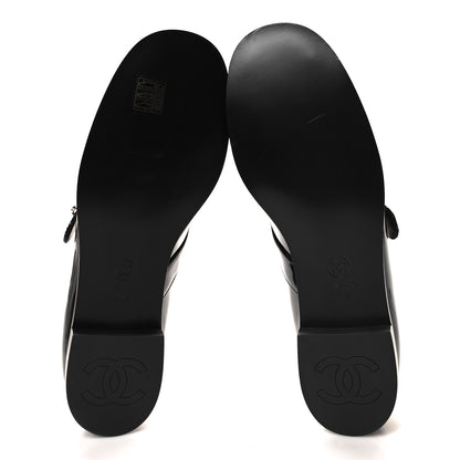 Chanel Patent Calfskin Mary Janes Flats 40.5 Black 5 of 9