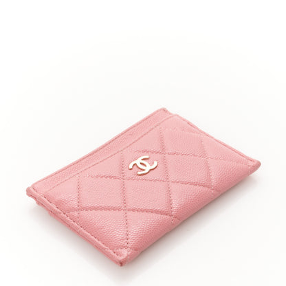Chanel Caviar Quilted Card Holder Pink 4 of 10
