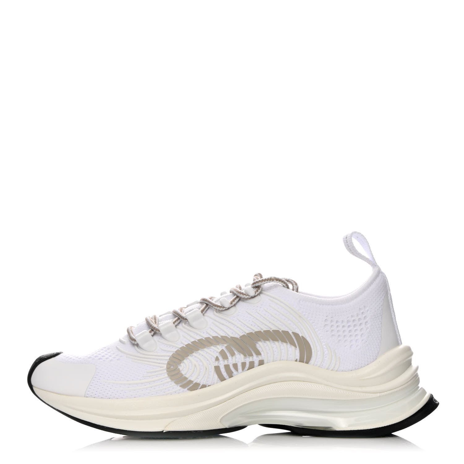 Gucci Technical Knit Fabric Waves Womens Gucci Run Sneakers 35 Great White Thunder 1 of 8