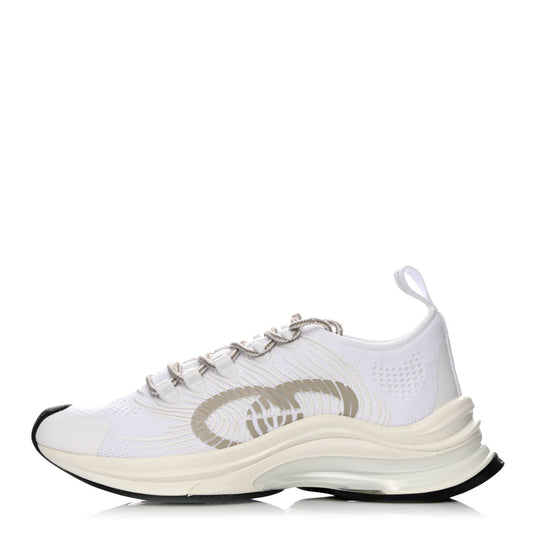 Technical Knit Fabric Waves Womens Gucci Run Sneakers 35 Great White Thunder