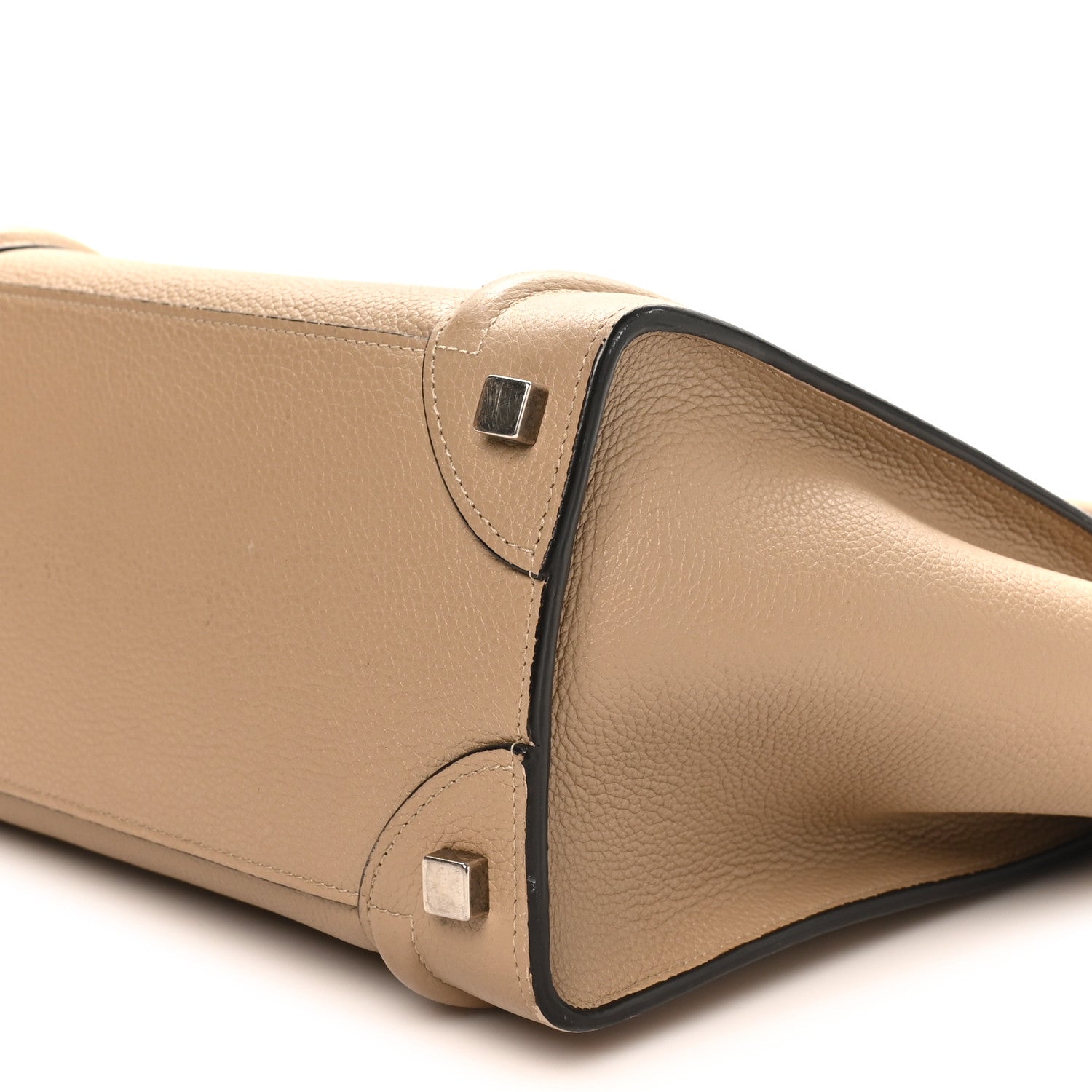 Celine Drummed Calfskin Micro Luggage Dune 1871184 – FASHIONPHILE
