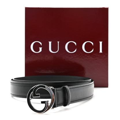 Gucci Lux Calfskin Blondie Interlocking G 30mm Belt 110 44 Black 6 of 6