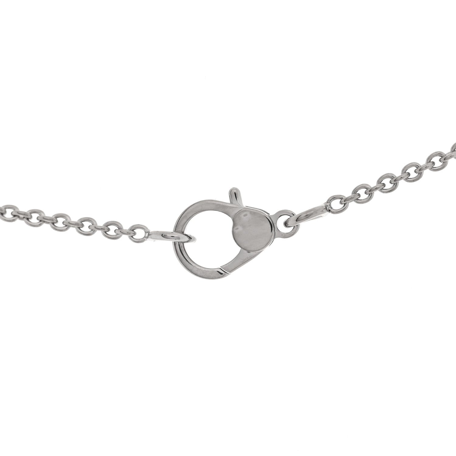 Hermes 18K White Gold Diamond Finesse Pendant Necklace 5 of 6