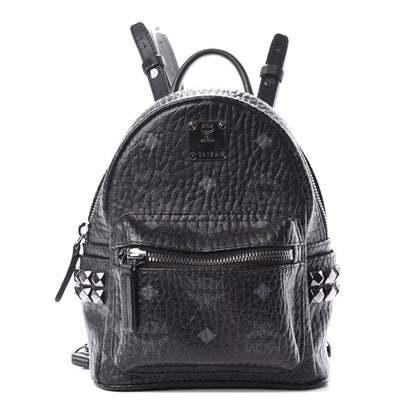 MCM Visetos Side Stud X-Mini Stark Bebe Boo Backpack Black 1 of 10