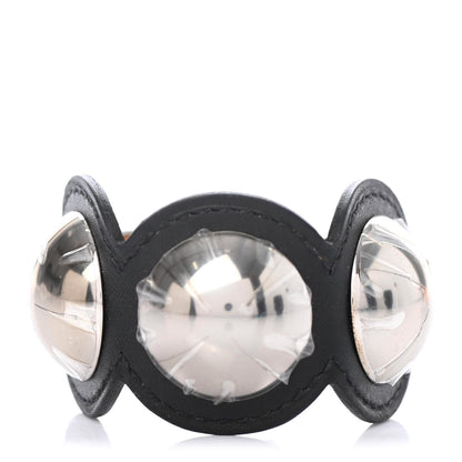 Hermes Tadelakt Passage Cloute GM Bracelet T2 Black 1 of 4
