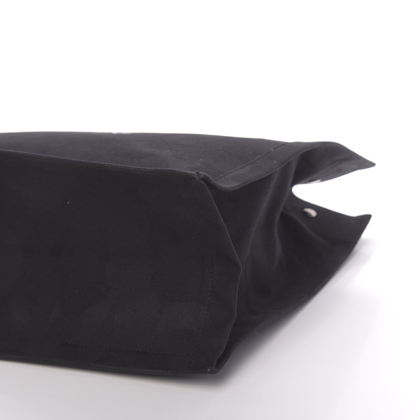 Linen Calfskin Rive Gauche Tote Black
