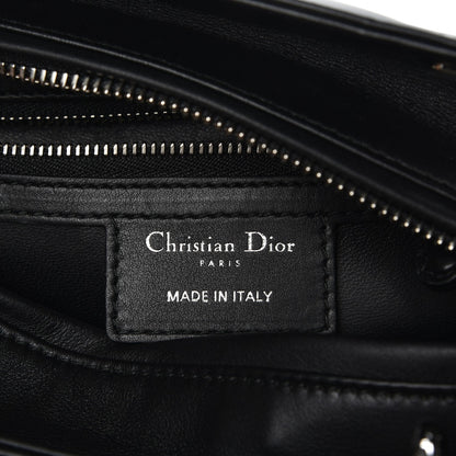 Christian Dior Calfskin Flower Printed Medium Lady Dior Black 7 of 8