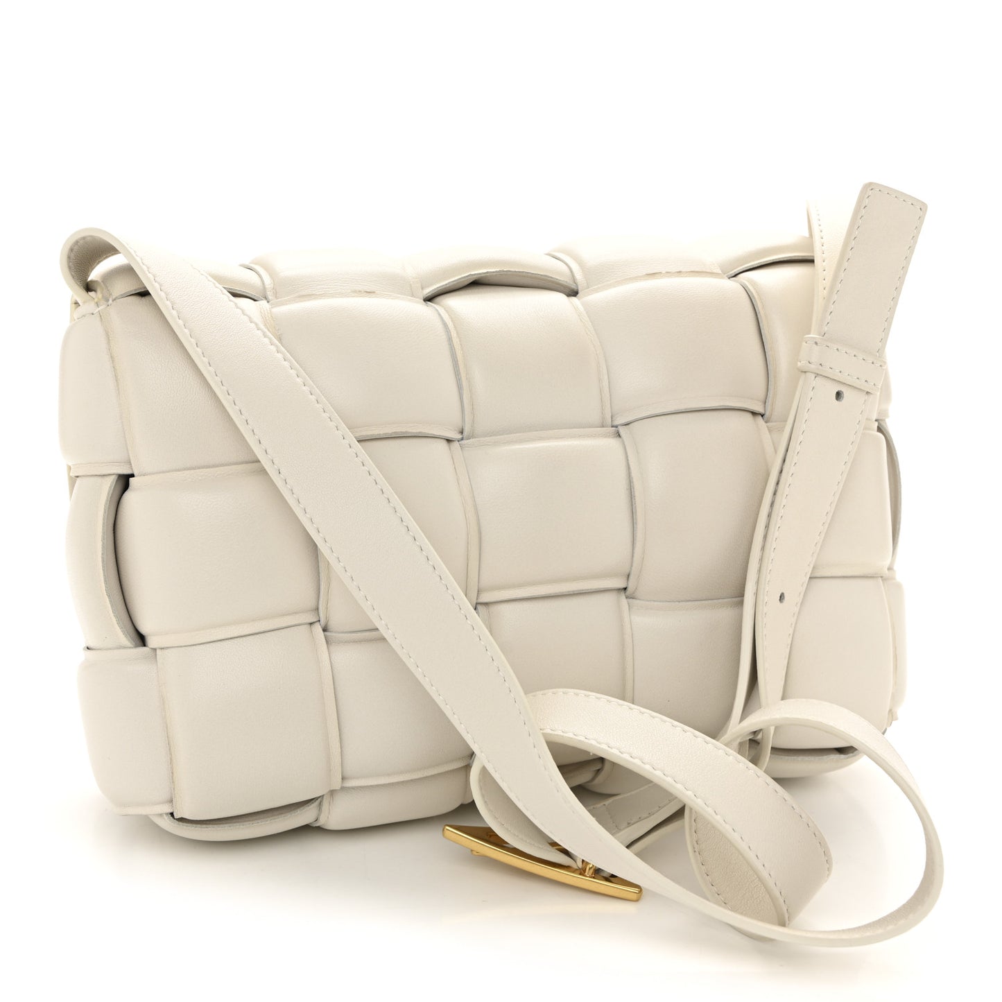 Nappa Maxi Intreccio Padded Cassette Crossbody Bag Chalk Chalk