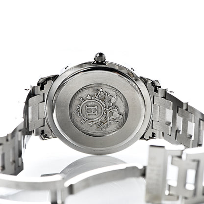Hermes Stainless Steel 36mm Clipper Quartz Watch Grey 5 of 11