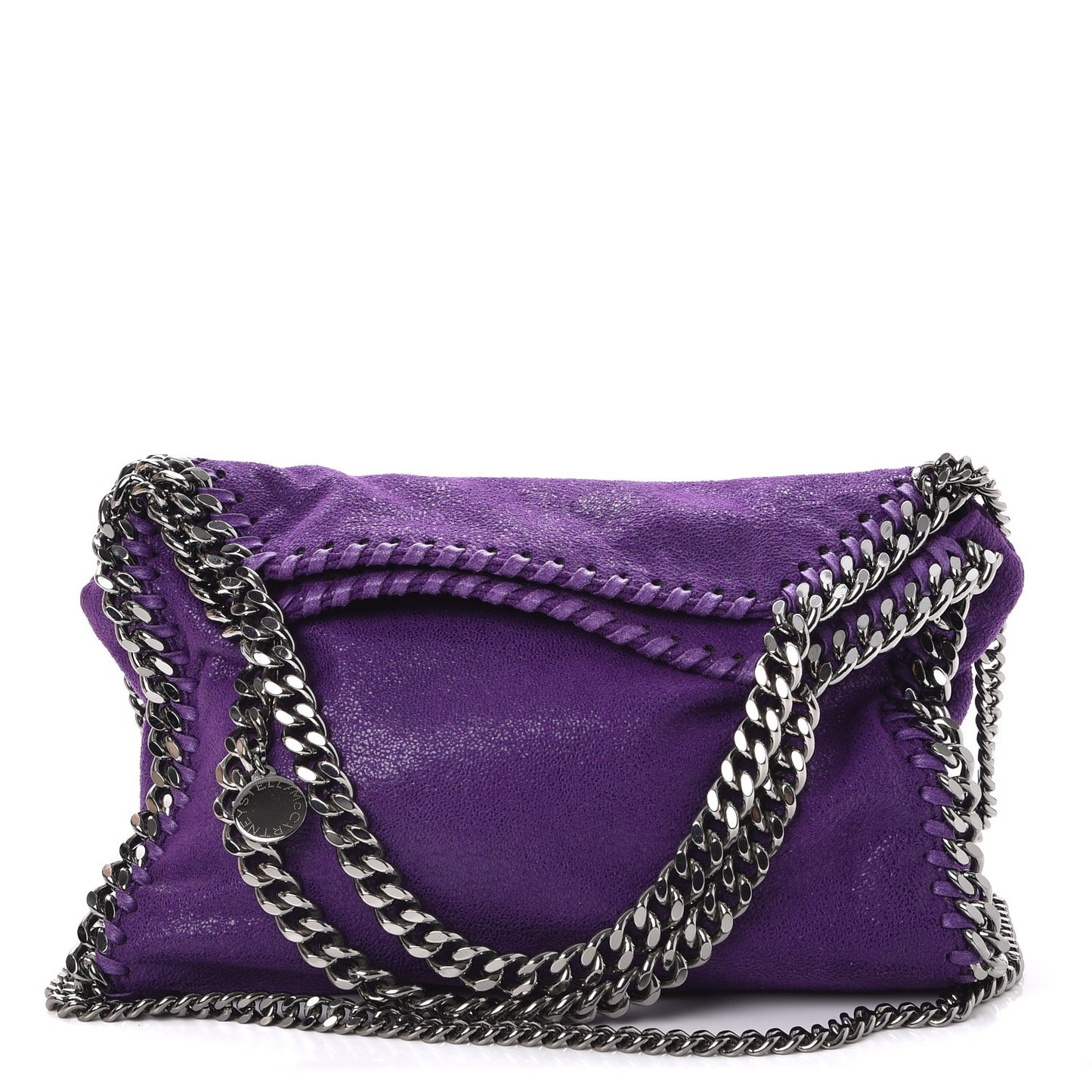 Shaggy Deer Mini Falabella Fold Over Tote Bright Purple