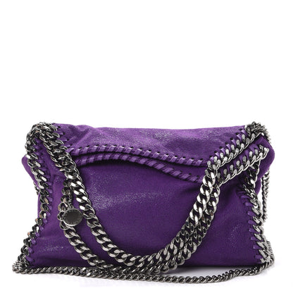 Stella McCartney Shaggy Deer Mini Falabella Fold Over Tote Bright Purple 1 of 8