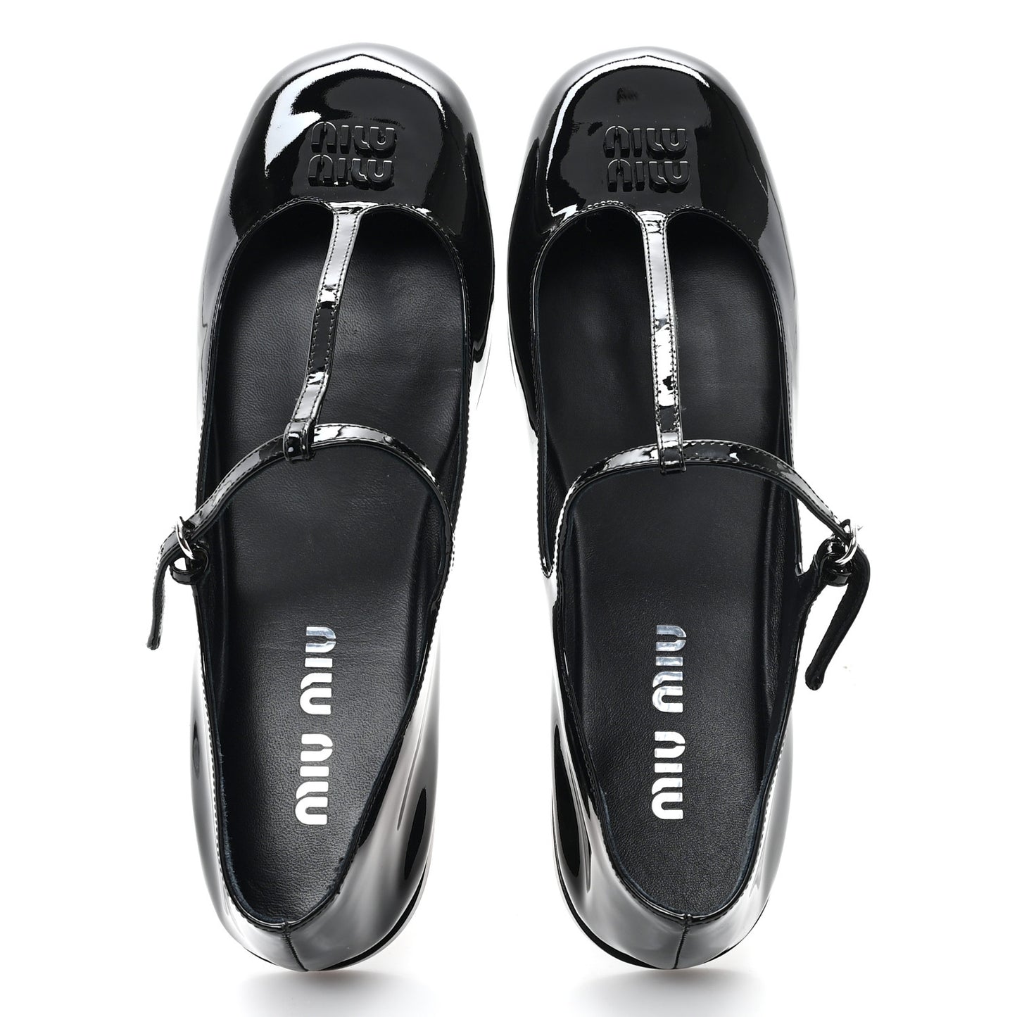 Vernice Logo T-Strap Ballerina Flats 37.5 Black