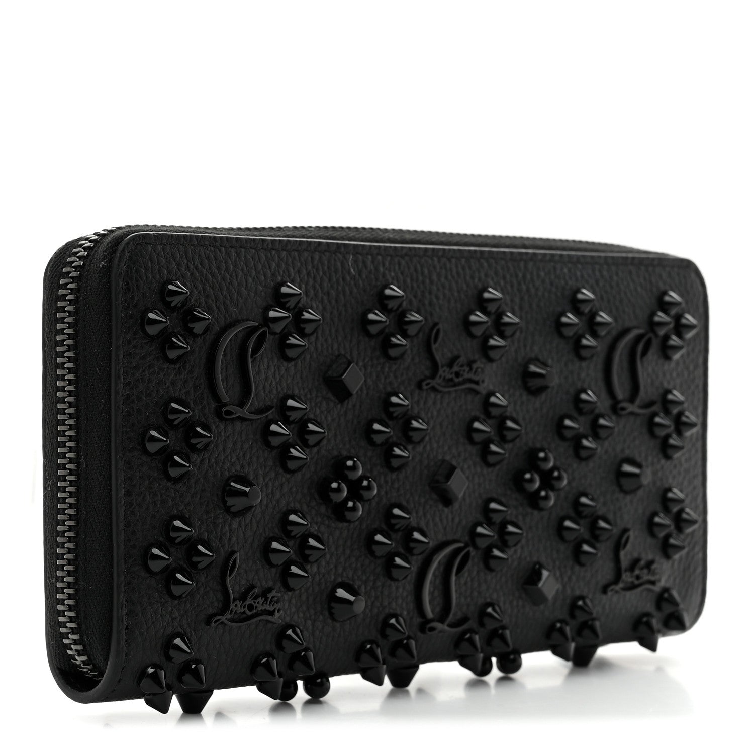 Christian Louboutin Calfskin Loubinthesky Panettone Wallet Black 3 of 7
