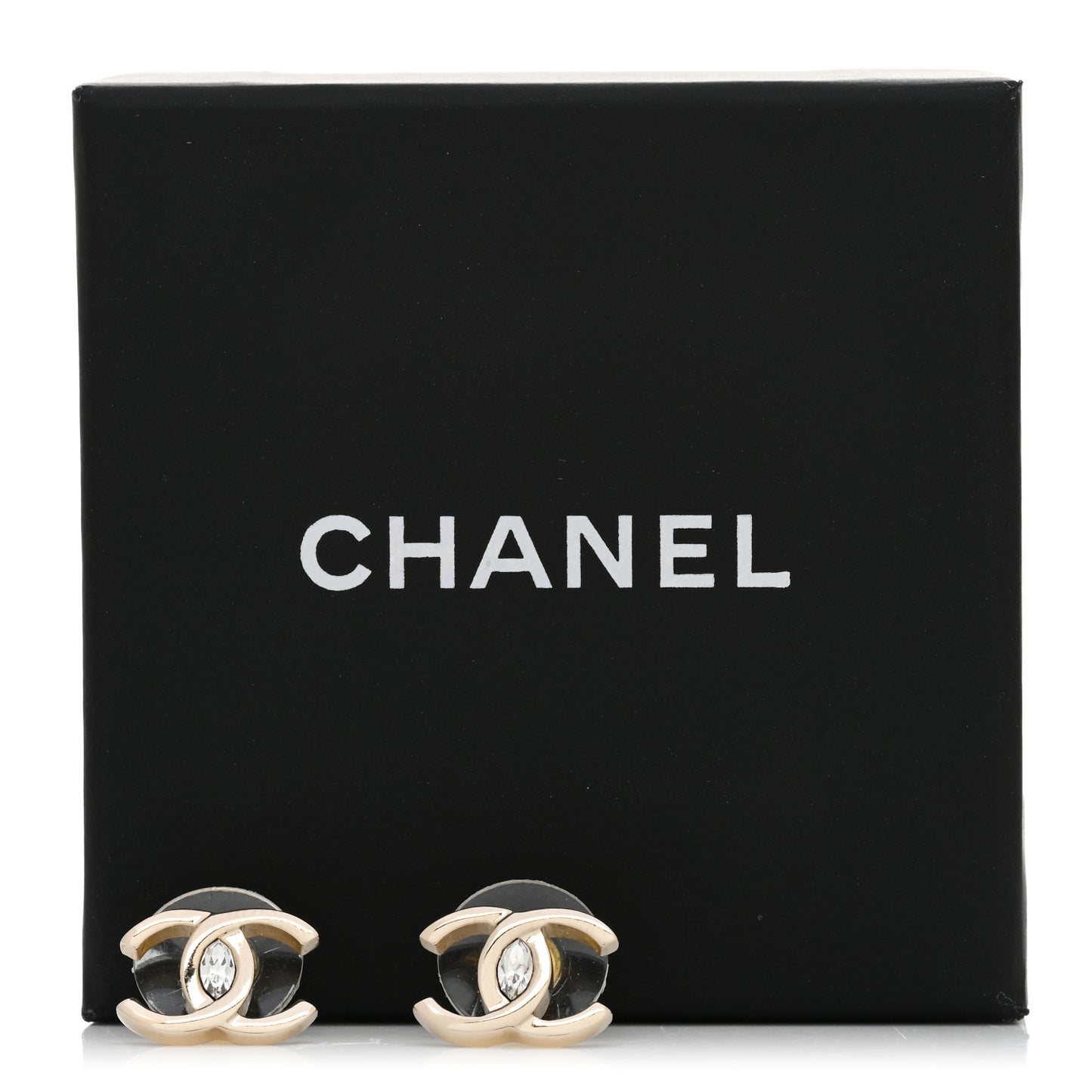 Crystal CC Earrings Gold