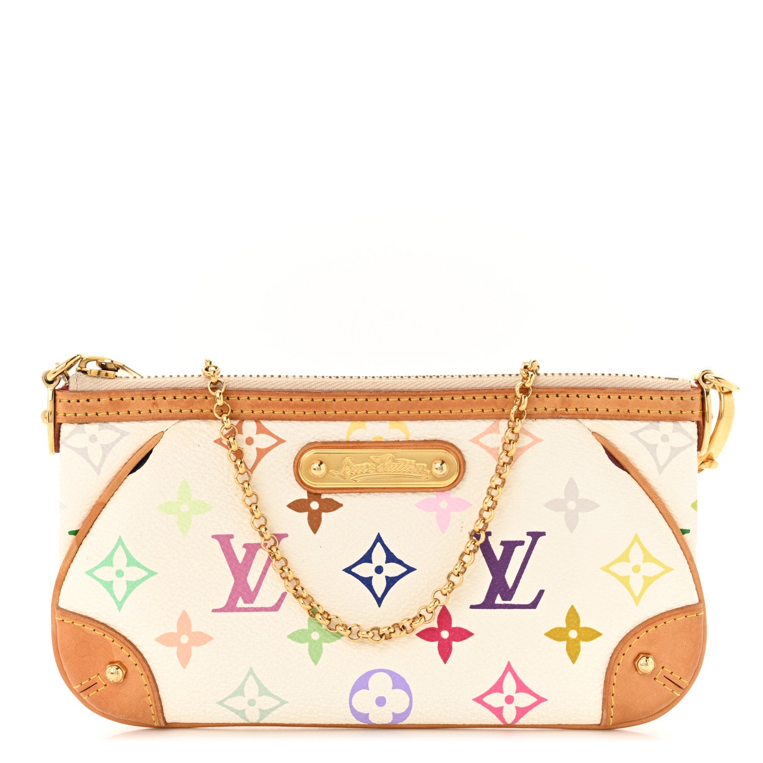 Louis Vuitton Monogram Multicolor Pochette Milla MM White 1 of 11
