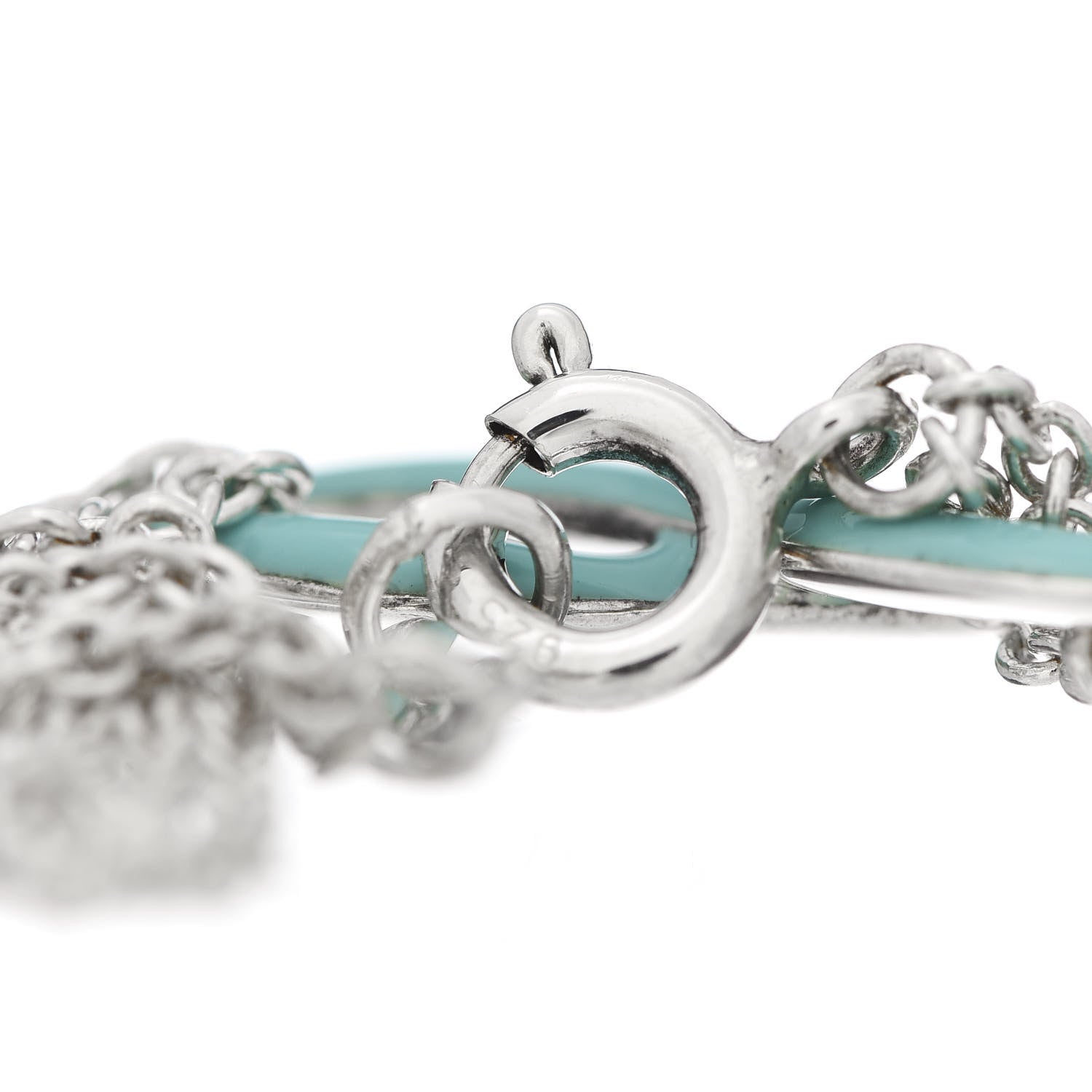 Tiffany Sterling Silver Enamel Infinity Bracelet Blue 4 of 6