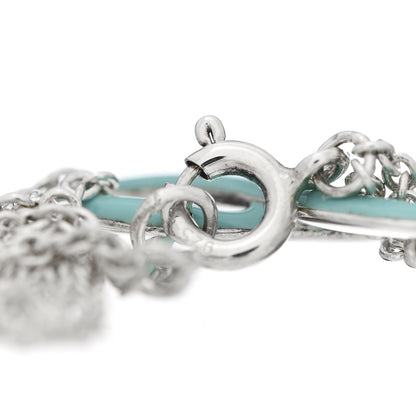 Tiffany Sterling Silver Enamel Infinity Bracelet Blue 4 of 6