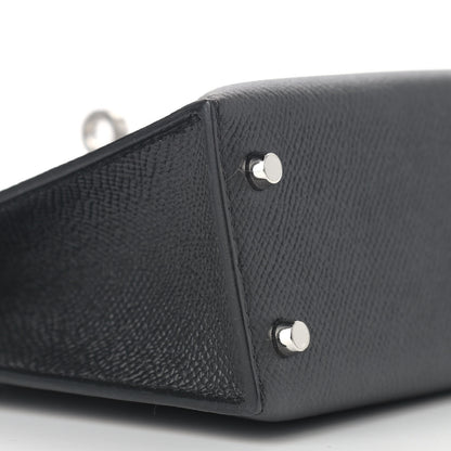 Hermes Epsom Mini Kelly Sellier 20 Black 8 of 10