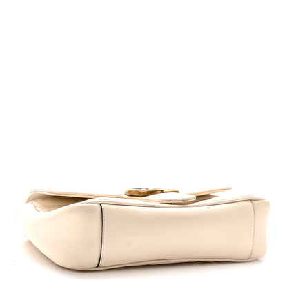 Gucci Calfskin Matelasse Mini GG Marmont Shoulder Bag White 4 of 10