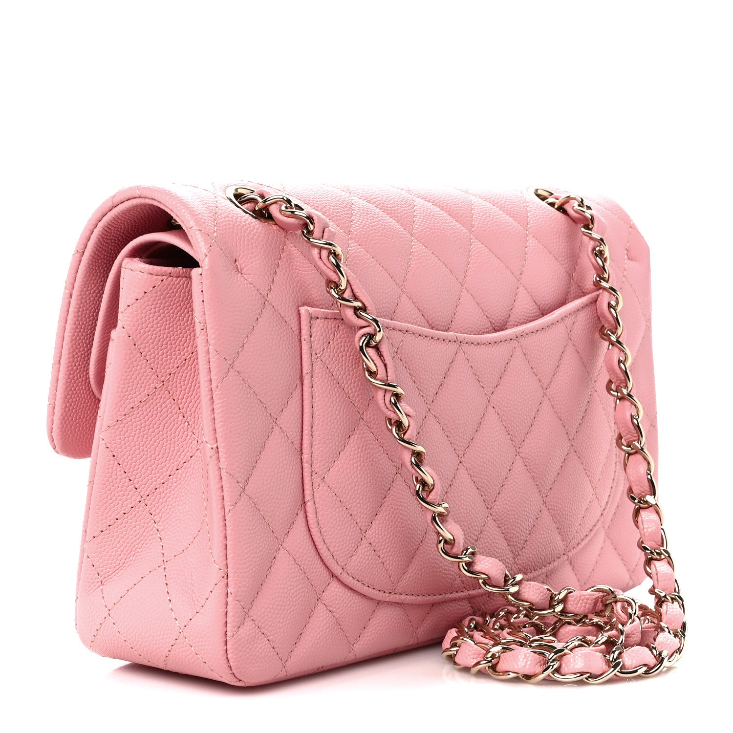 Chanel Caviar Quilted Small Double Flap Pink 3 of 12
