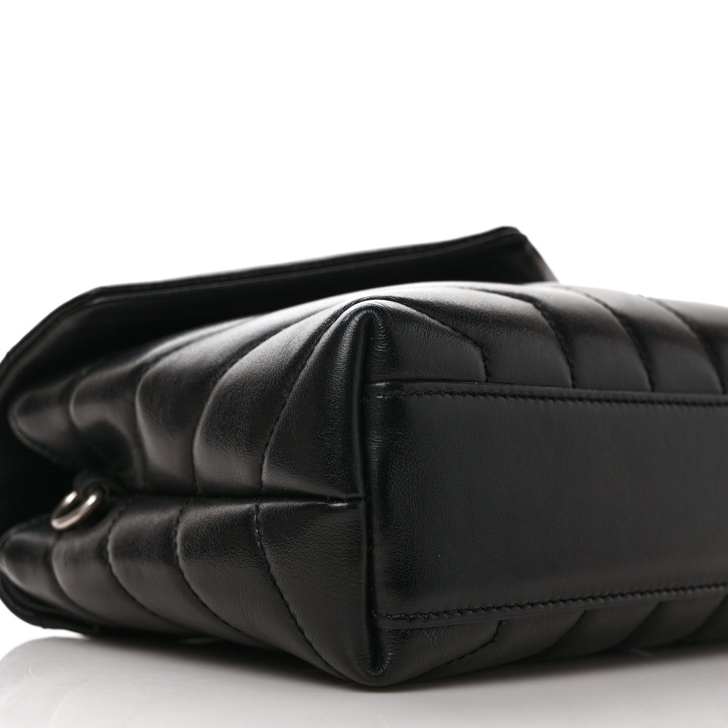 Calfskin Y Quilted Monogram Toy Loulou Crossbody Bag Black