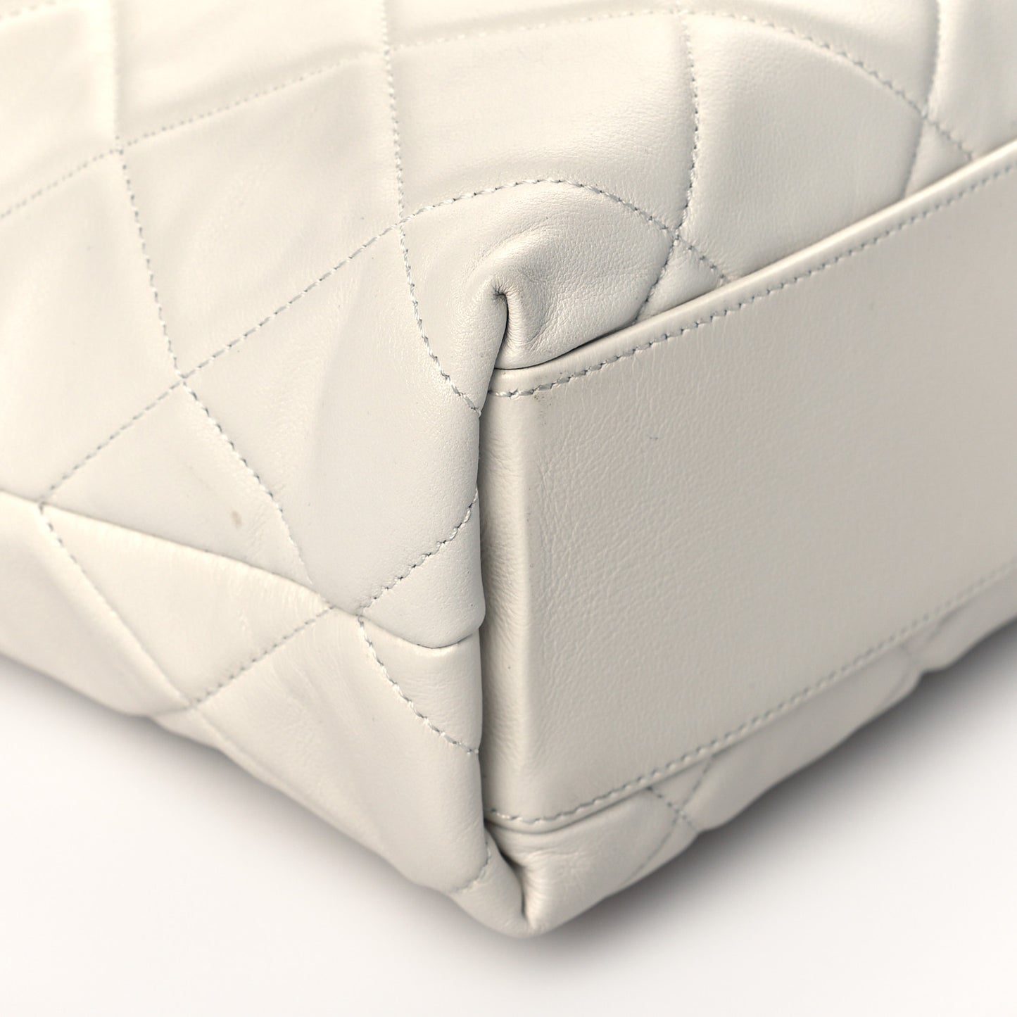 Calfskin Quilted Close To Me Hobo White