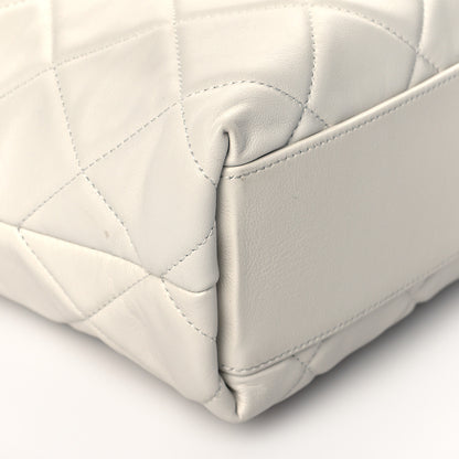 Chanel Calfskin Quilted Close To Me Hobo White 9 of 10