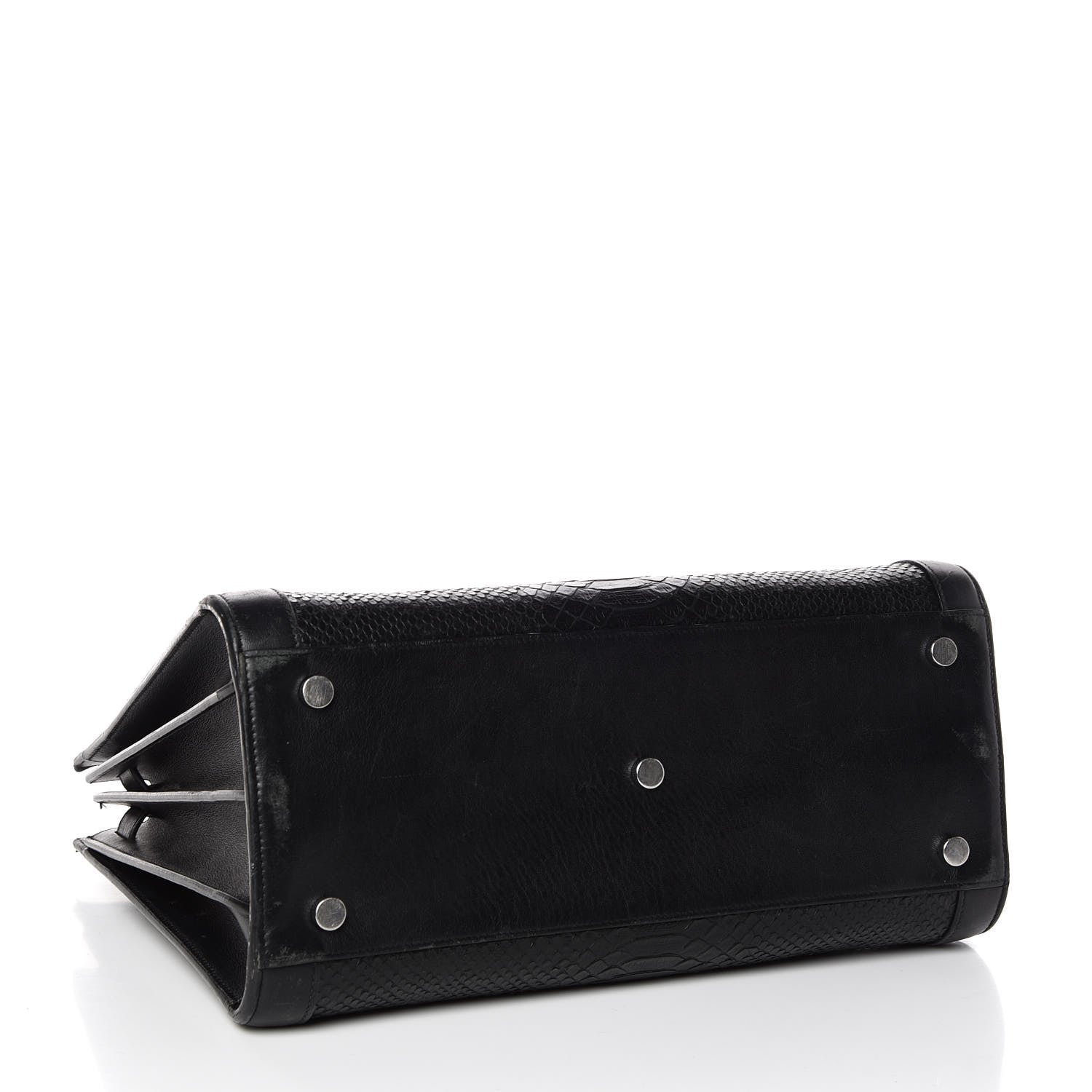 Saint Laurent Python Calfskin Embossed Small Sac de Jour Black 5 of 15