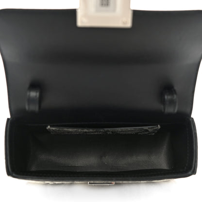 Givenchy Calfskin Snake Embossed Small 4G Crossbody Black White 5 of 9
