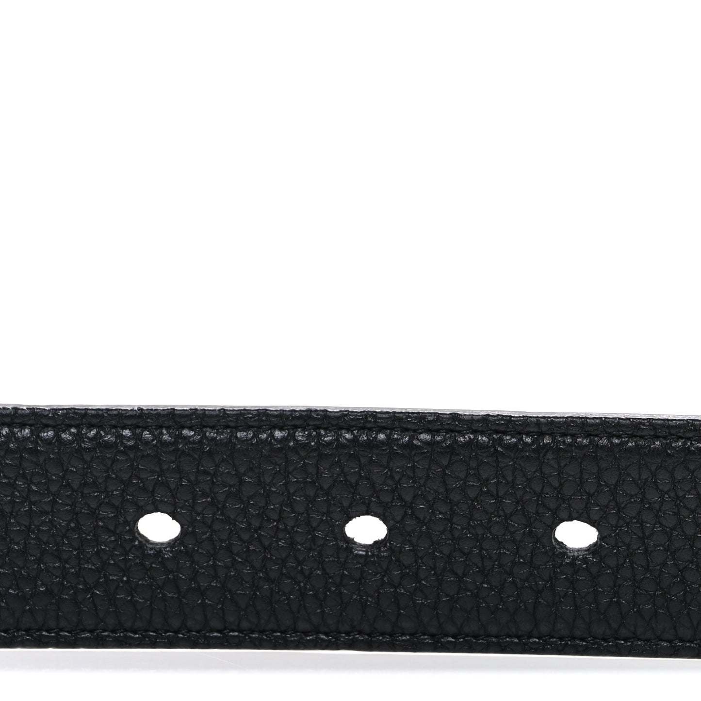 Grained Calfskin Monogram Cassandre Square Buckle Belt  90 36 Black
