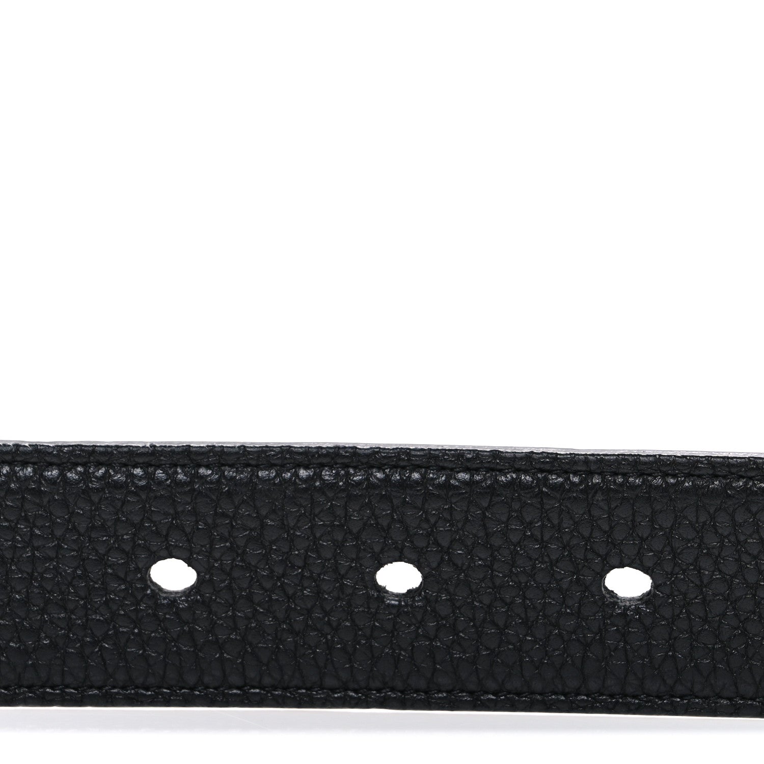 Saint Laurent Grained Calfskin Monogram Cassandre Square Buckle Belt  90 36 Black 3 of 6