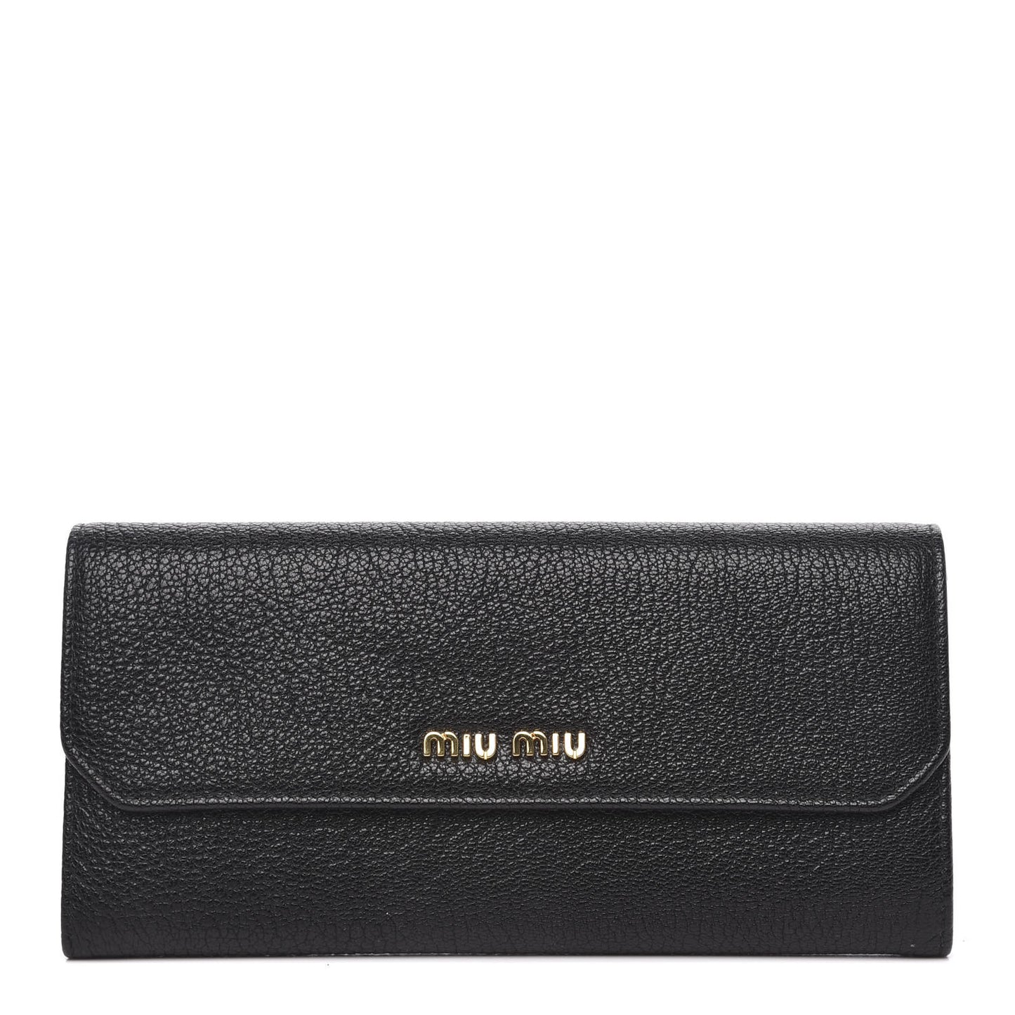 Goatskin Madras Flap Wallet Black