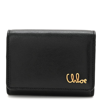 Chloe Calfskin Iconic Small Trifold Wallet Black 1 of 9