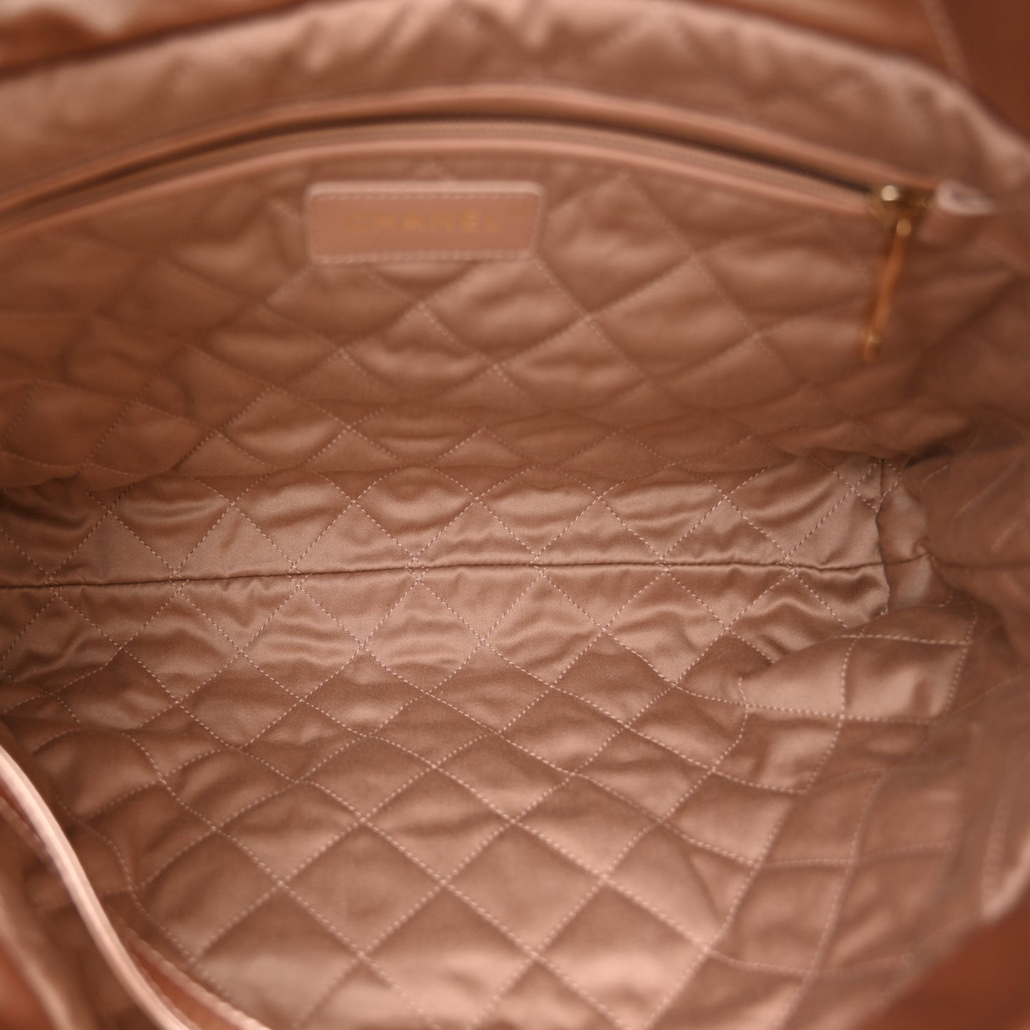 Metallic Calfskin Quilted Small Chanel 22 Pink