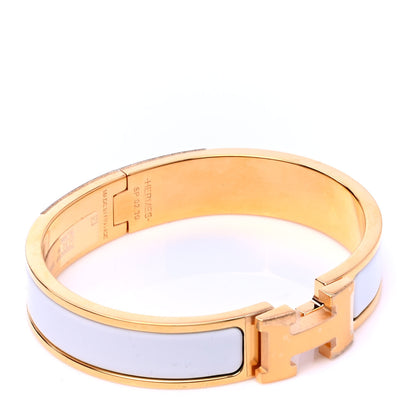Hermes Enamel Narrow Clic Clac H Bracelet PM White 2 of 5
