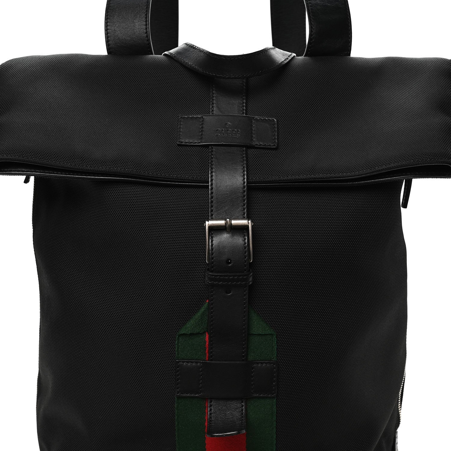 Gucci Techno Canvas Web Single Buckle Backpack Black 7 of 9