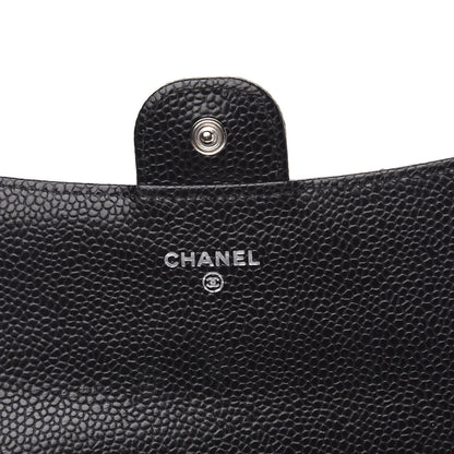 Chanel Caviar Quilted Large Gusset Flap Wallet Black 6 of 11