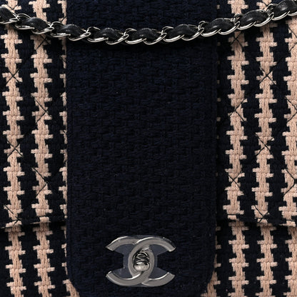 Chanel Tweed Medium Elementary Chic Flap Blue Beige 9 of 11