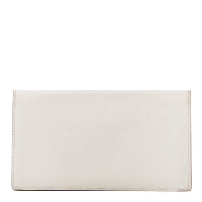 Hermes Evercolor MC2 Fleming Checkbook Holder Wallet Gris Perle 1 of 8