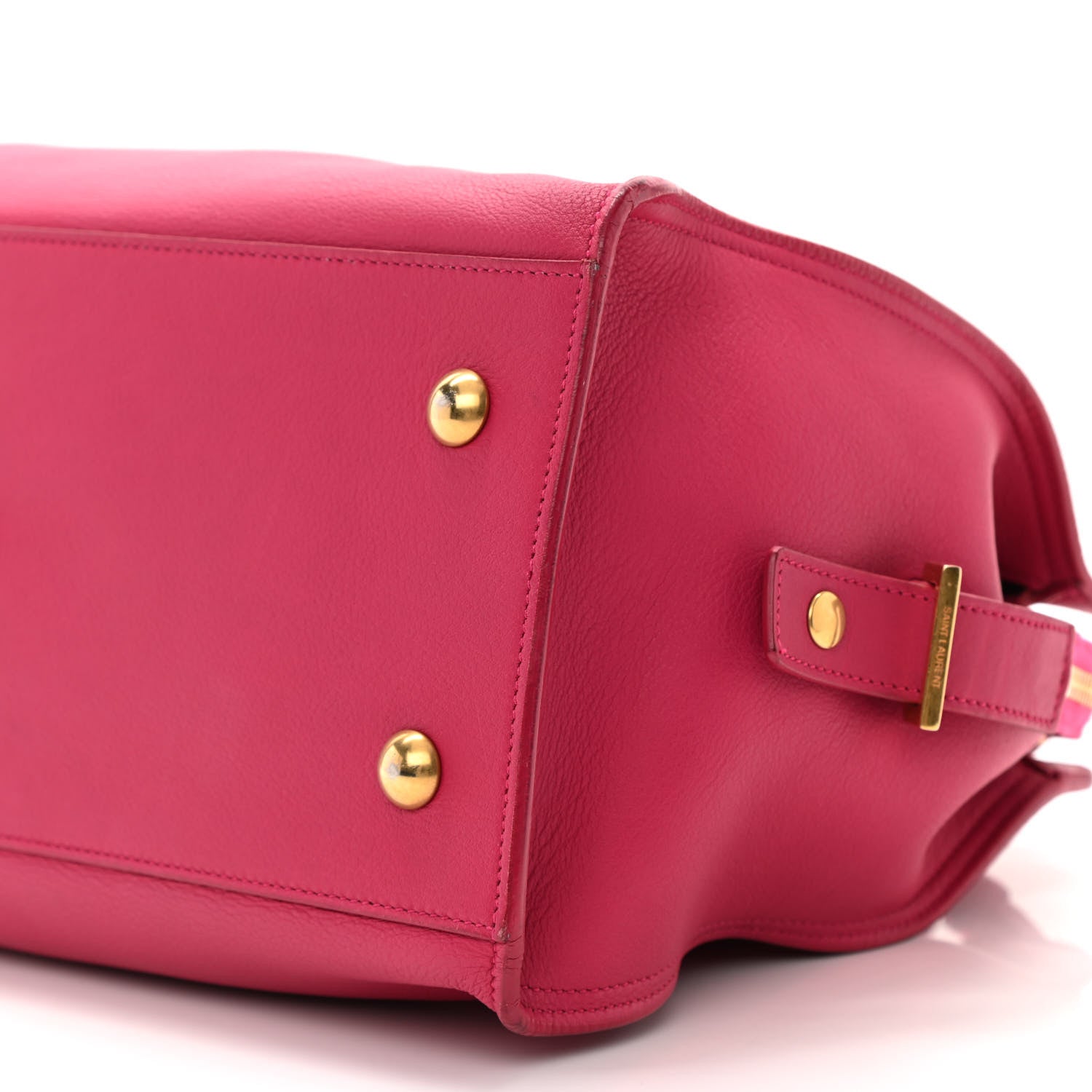 Saint Laurent Calfskin Small Classic Y Cabas Fuchsia 10 of 10