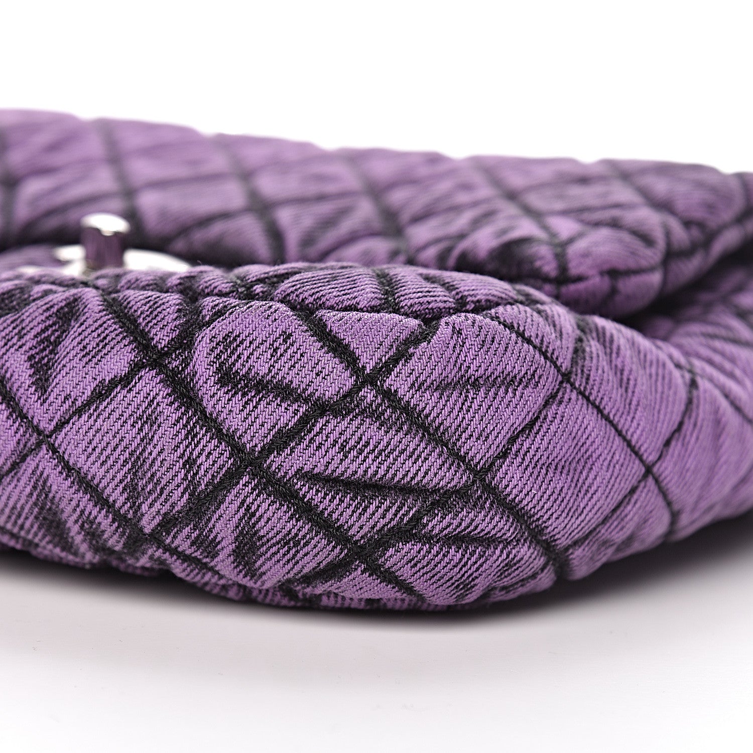 Chanel Denim Quilted Small Flap Purple Black 9 of 10