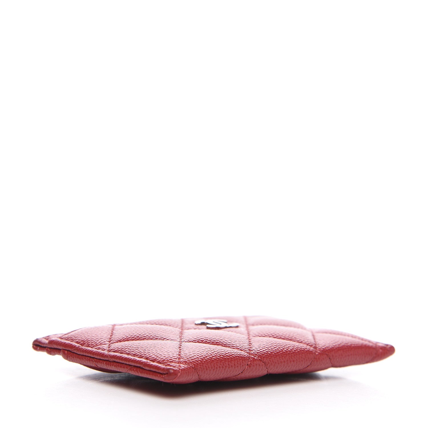 Chanel Caviar Quilted Card Holder Dark Red 3 of 7