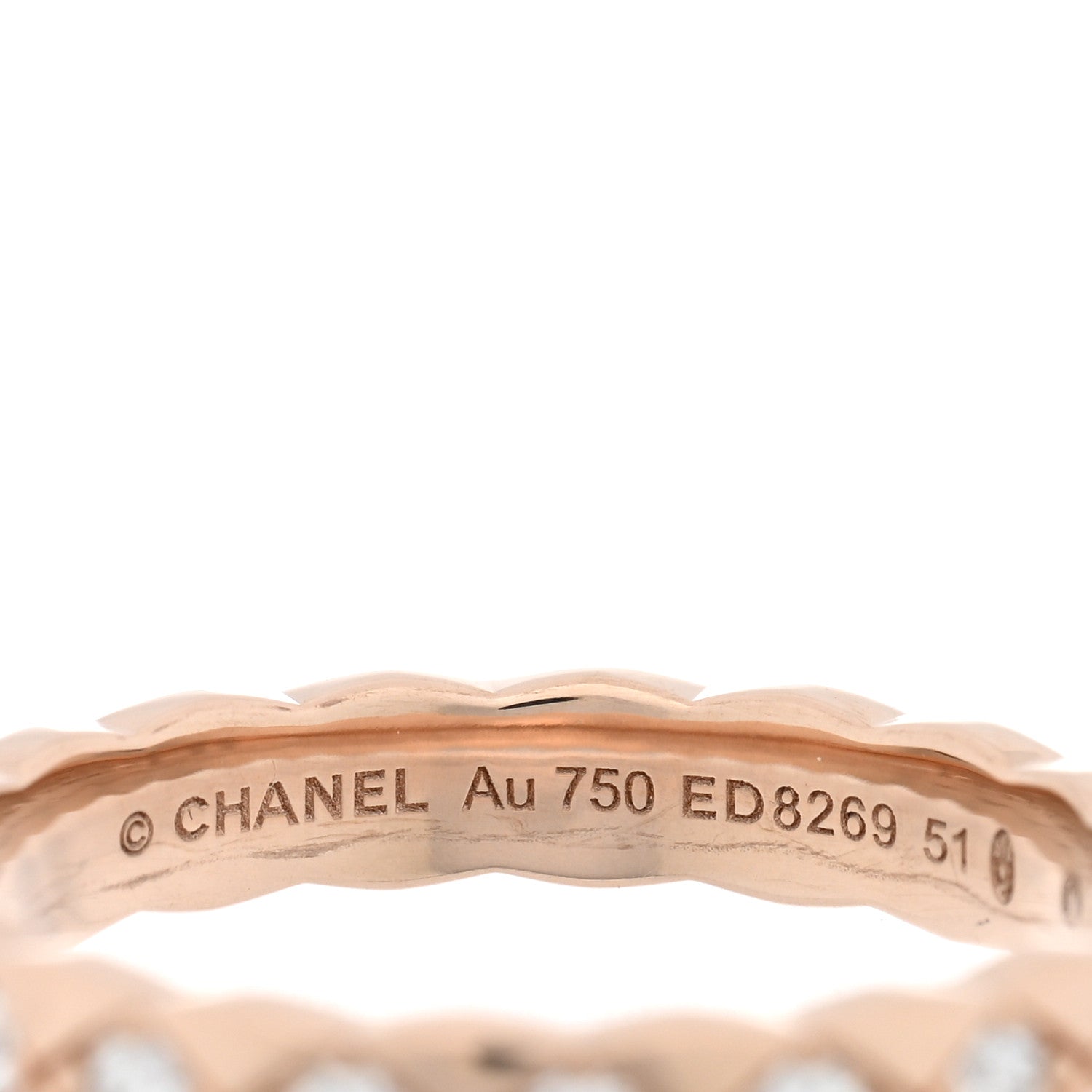 Chanel 18K Beige Gold Diamond Mini Coco Crush Ring 51 5.75 4 of 5