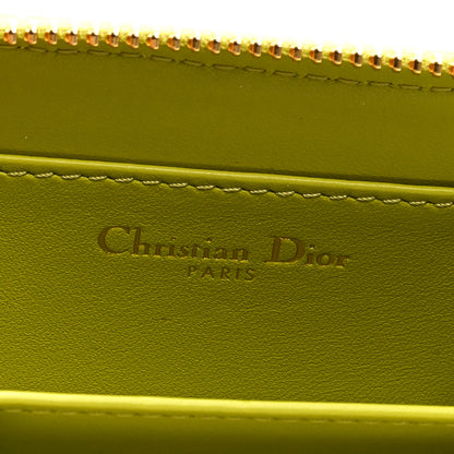 Christian Dior Lambskin Cannage Mini Caro Zipped Pouch on Chain Lime 5 of 7